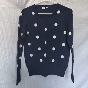 Gap Dark Blue Polka Dot Sweater